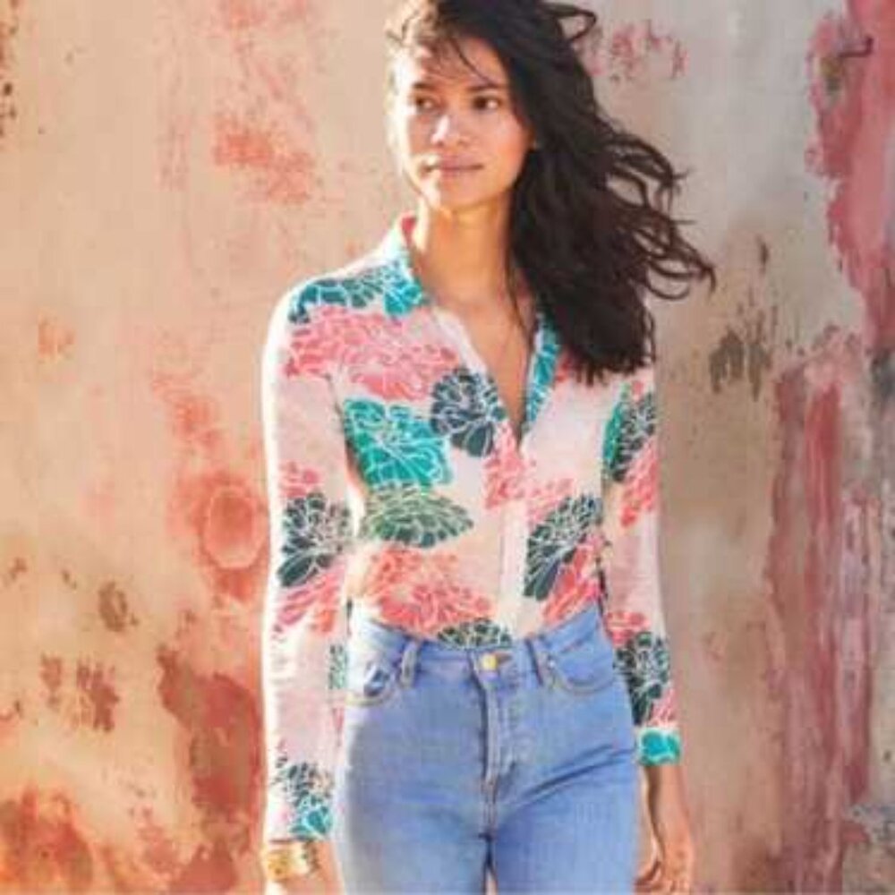 Sezane Pierro Shirt in Imprimé fleurs